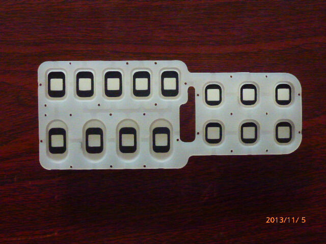 Moisture Proof 3m Adhesive Silicone Rubber Part Keypad Switch